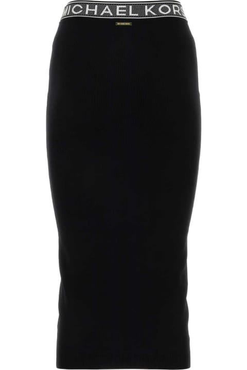 Fashion for Women Michael Kors Black Stretch Viscose Blend Skirt