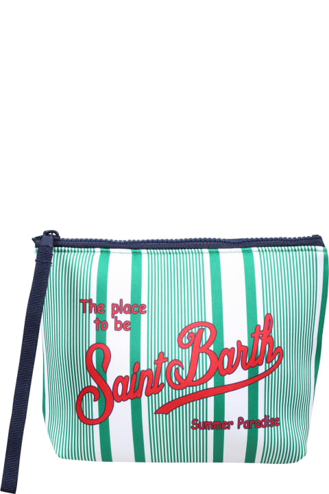 MC2 Saint Barth Accessories & Gifts for Boys MC2 Saint Barth Green Clutch Bag For Kids With Logo