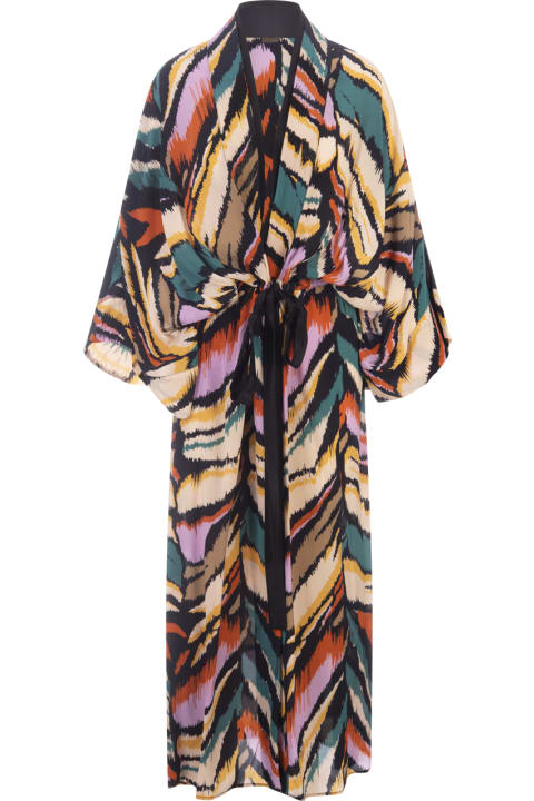 Clothing for Women Anjuna Viola Kimono Dress With Orange Tiger Print