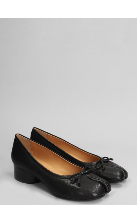Maison Margiela High-Heeled Shoes for Women Maison Margiela Tabi Ballet Flats In Black Leather