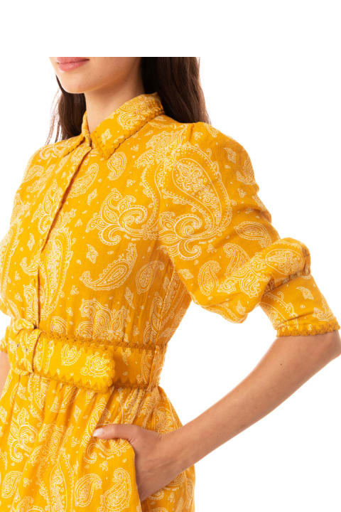 Fashion for Women MC2 Saint Barth Paisley Print Linen Short Dress Daisy