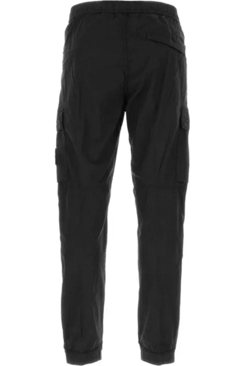 Stone Island for Men Stone Island Compass Patch Elasticated Waist Cargo Trousers