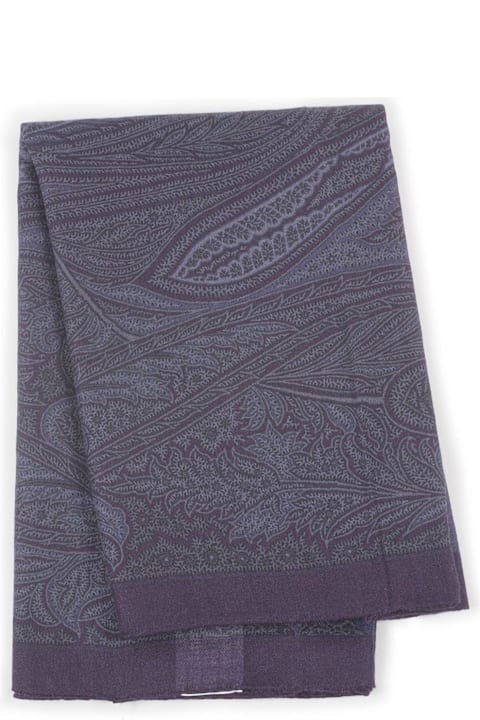 Etro Scarves for Women Etro Paisley Jacquard Frayed Edge Scarf