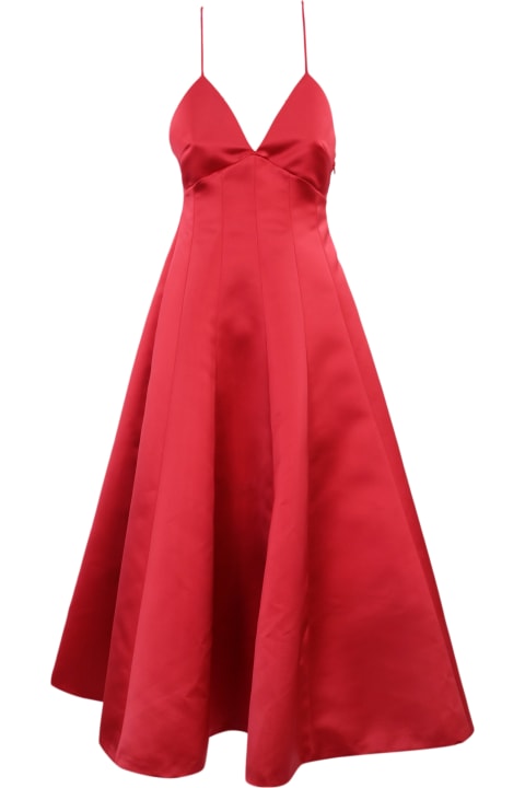 Philosophy di Lorenzo Serafini for Women Philosophy di Lorenzo Serafini Long Red Duchess Dress
