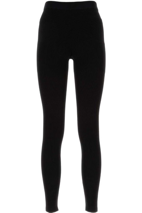 Miu Miu Pants & Shorts for Women Miu Miu Black Viscose Blend Leggings