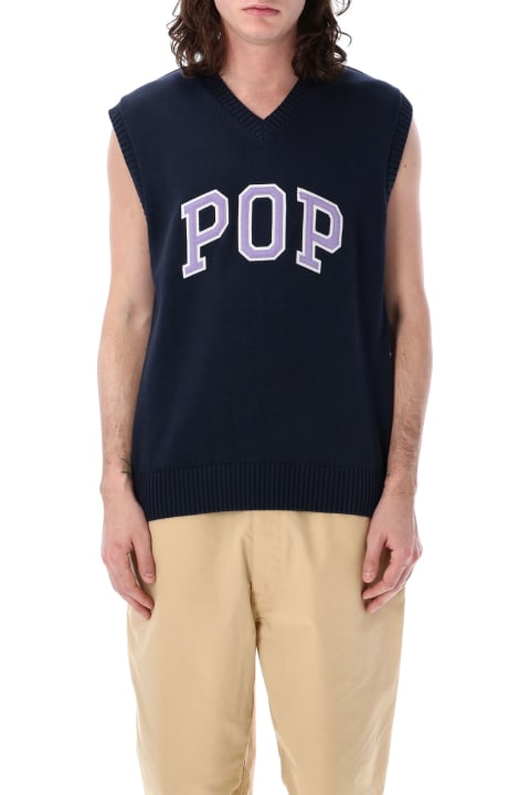 Pop Trading Company Coats & Jackets for Men Pop Trading Company Pop Arch Spencer Knit Vest