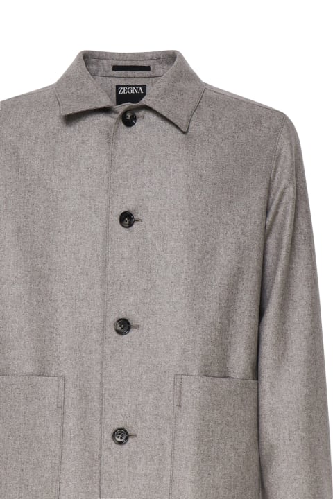 Zegna Coats & Jackets for Men Zegna Virgin Wool Chore Jacket