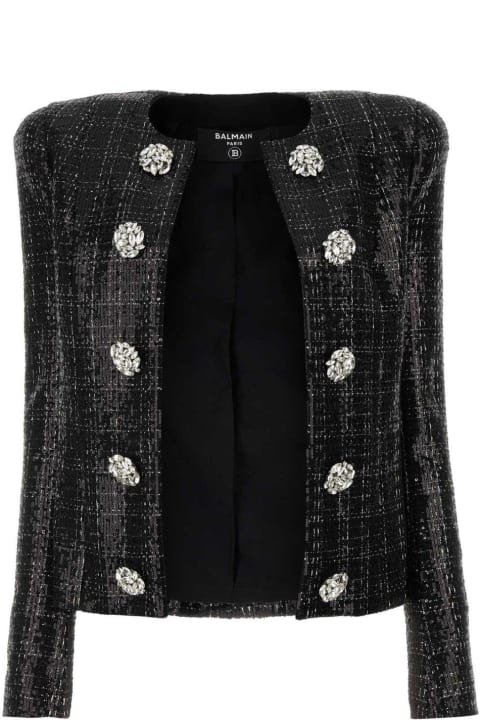 Balmain for Women Balmain Tweed Sequin Embellished Jacket