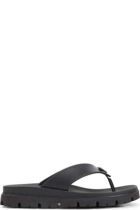 Prada for Kids Prada Soft Cage Thongs Sandals