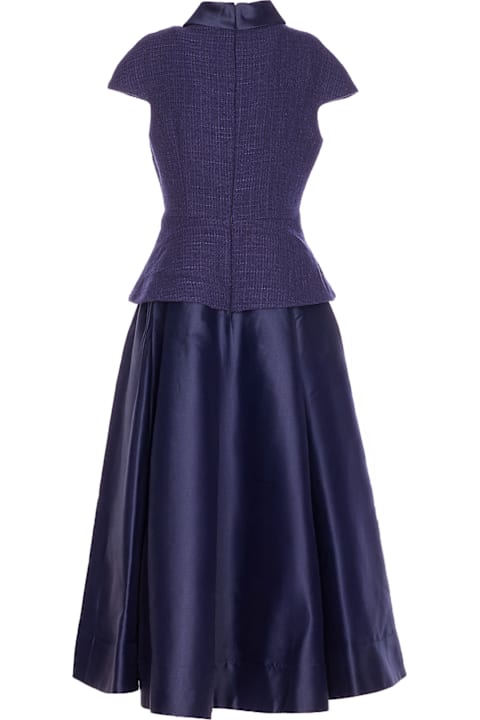 Homeware self-portrait Boucle' Taffeta Midi Dress