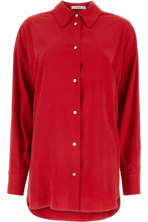 The Row for Women The Row Red Silk Andra Shirt