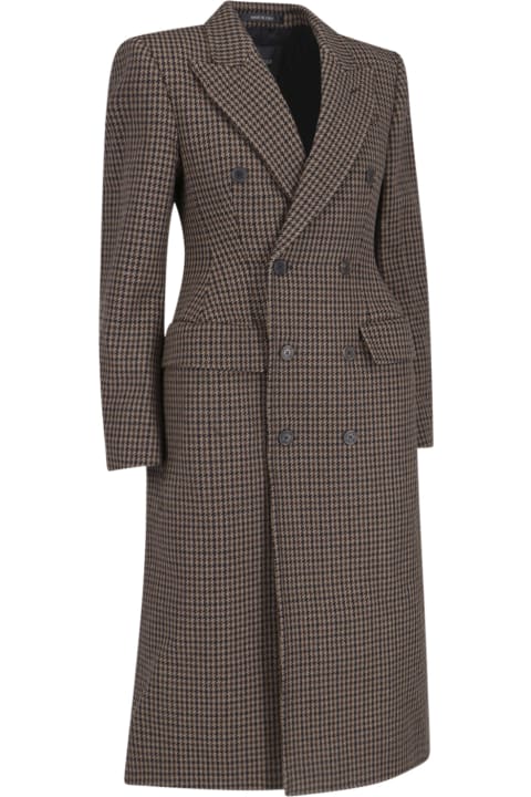 Balenciaga Coats & Jackets for Women Balenciaga Houndstooth Coat
