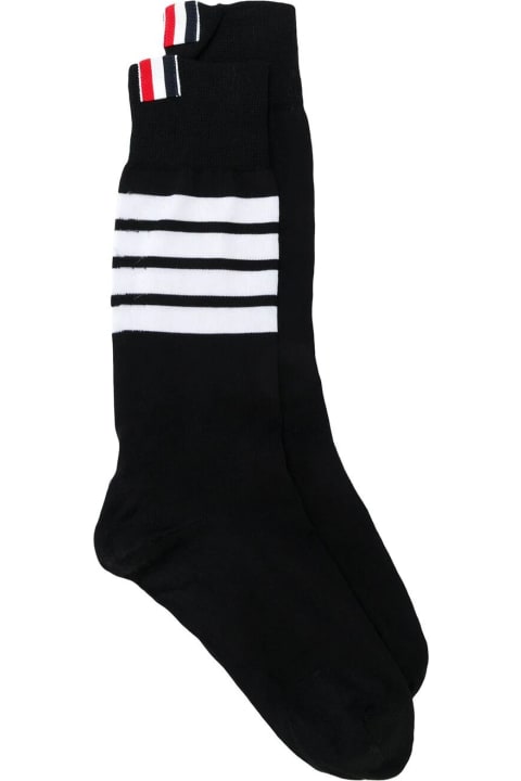 Underwear & Nightwear for Women Thom Browne Mid Calf Socks With 4 Bar