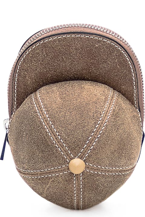 Bags Sale for Men J.W. Anderson Cappuccino Suede Mini Cap Crossbody Bag