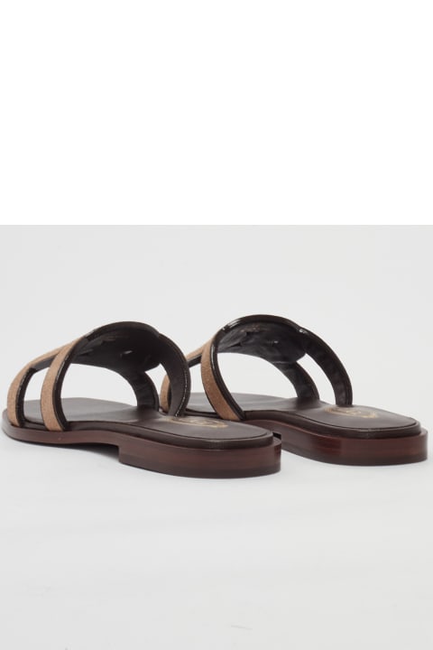 Tod's Sandals for Women Tod's Biscuit Suede Slippers