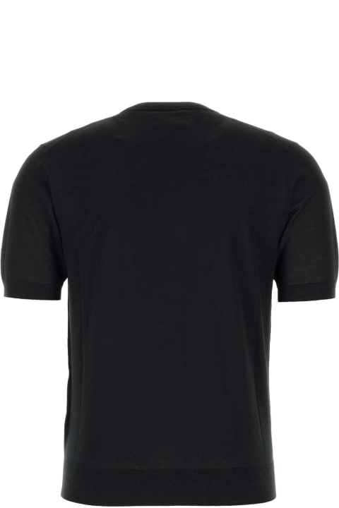 Clothing for Men Prada Black Wool T-shirt