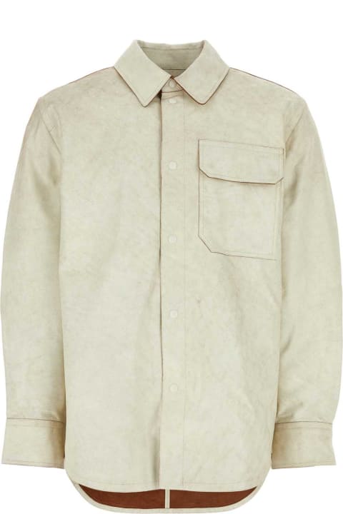 Helmut Lang Clothing for Men Helmut Lang Chalk Leather Shirt