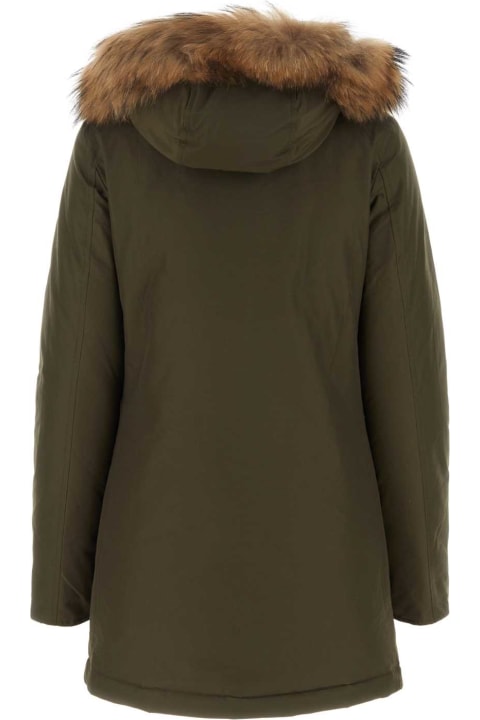 Fashion for Women Woolrich Army Green Nylon Down Jacket