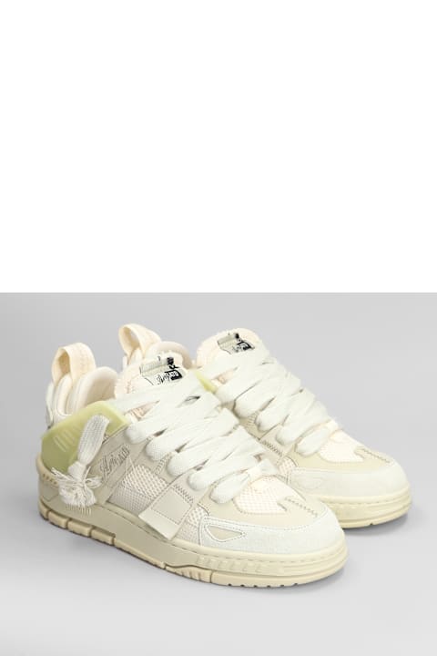 أدوات منزلية Axel Arigato Area Patchwork Sneakers In Beige Suede And Fabric