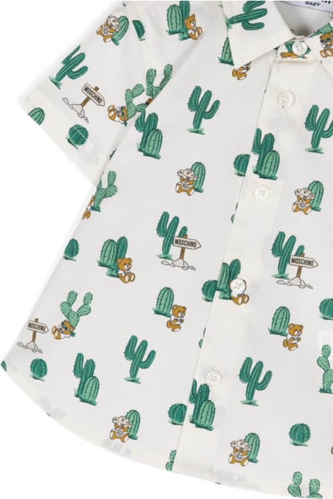 Topwear for Baby Boys Moschino Camicia Teddy Bear Con Stampa