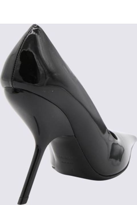 High-Heeled Shoes for Women Ferragamo Black Leather Eva Pumps