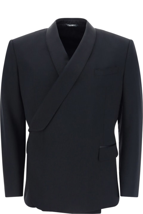 Coats & Jackets for Men Dolce & Gabbana Wool And Silk Blend Blazer