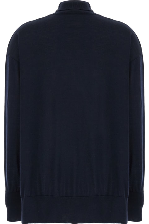 Sweaters for Women 'S Max Mara Blue High Neck Sweater In Wool Woman
