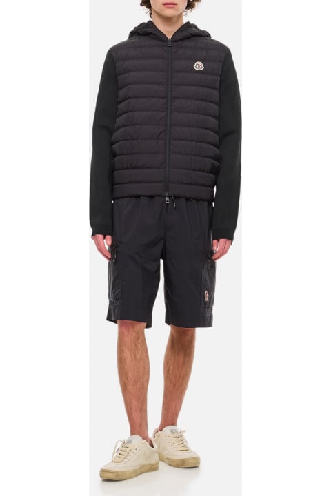 Moncler Coats & Jackets for Men Moncler Down Jacket With Knit Sleeves