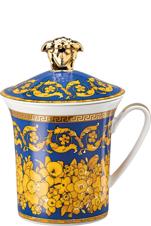 Versace Tableware Versace Mug Con Coperchio Floralia Blue