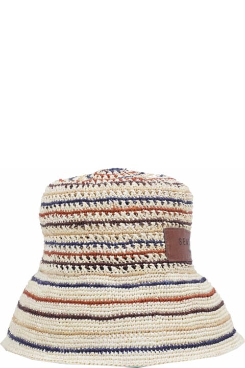 Sensi Studio Multicolor Trinado Crochet Lamp Shade Hat