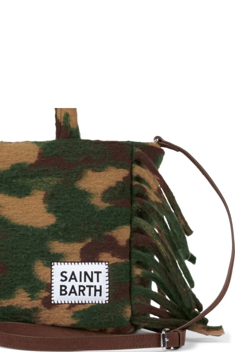 Homeware MC2 Saint Barth Colette Blanket Handbag With Camouflage Print