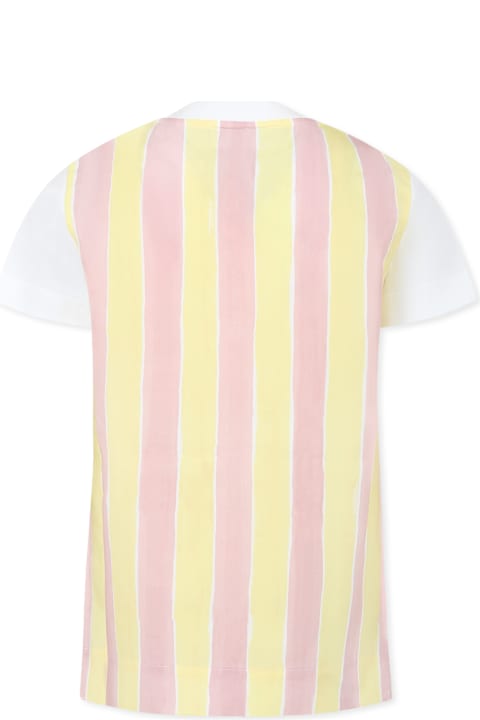 Fendi T-Shirts & Polo Shirts for Girls Fendi White T-shirt For Girl With Logo