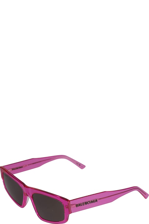メンズ Balenciaga Eyewearのアイウェア Balenciaga Eyewear Logo Sided Rectangular Lens Sunglasses