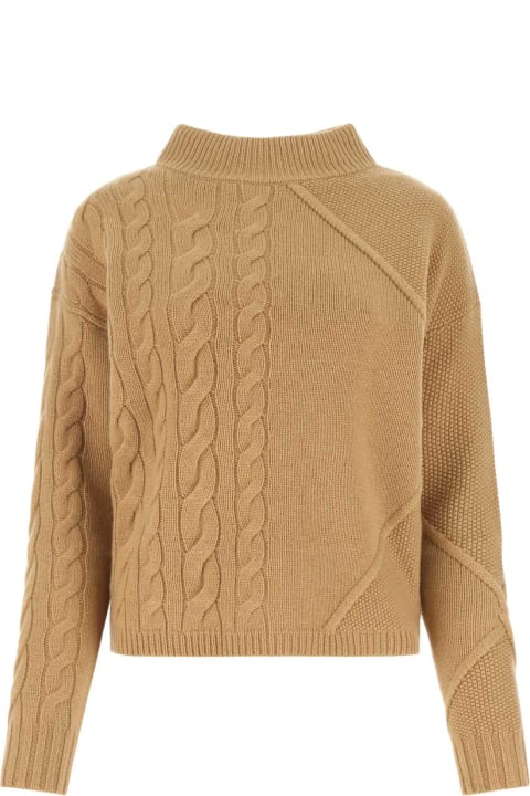 Max Mara Sale for Women Max Mara Beige Wool Blend Accordo Sweater