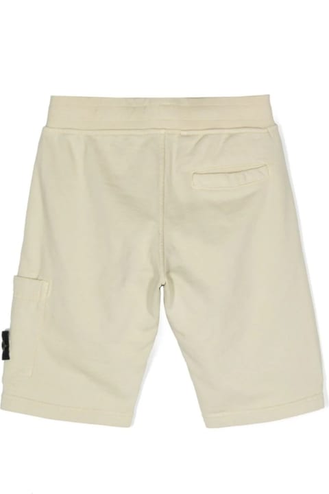 Stone Island Junior ملابس تحتية لـ أولاد Stone Island Junior Dove Sports Shorts With Logo