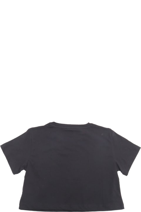 Balmain T-Shirts & Polo Shirts for Girls Balmain Black Cropped T-shirt