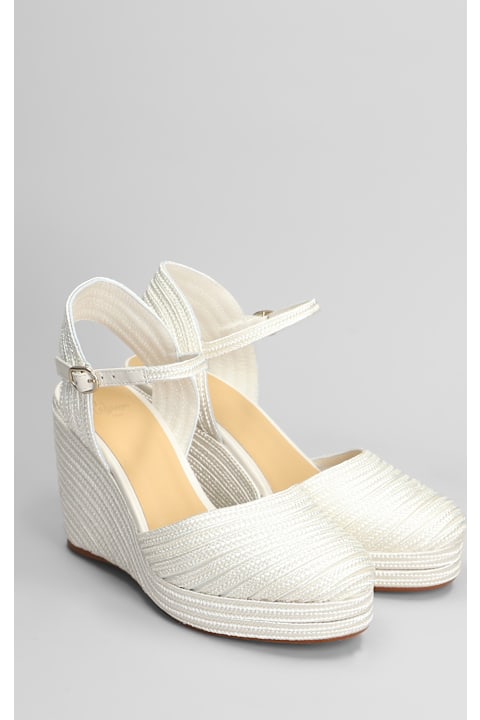 Castañer for Men Castañer Carolyn-142 Wedges In White Fabric