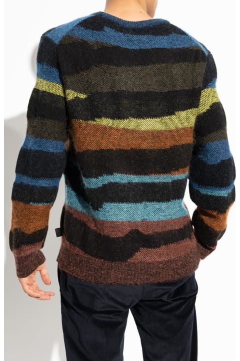 Paul Smith سترات لـ القسم الرجالي Paul Smith Ps Sweater With Striped Pattern