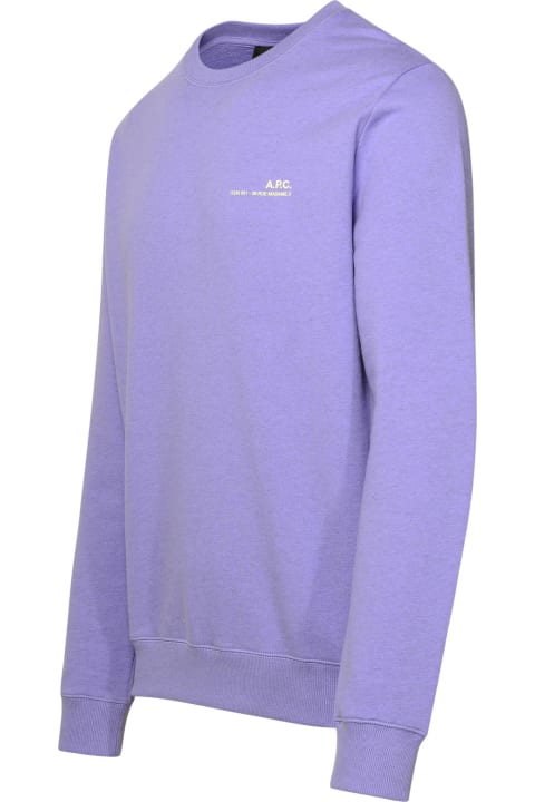 A.P.C. Fleeces & Tracksuits for Women A.P.C. Lilac Cotton Sweatshirt