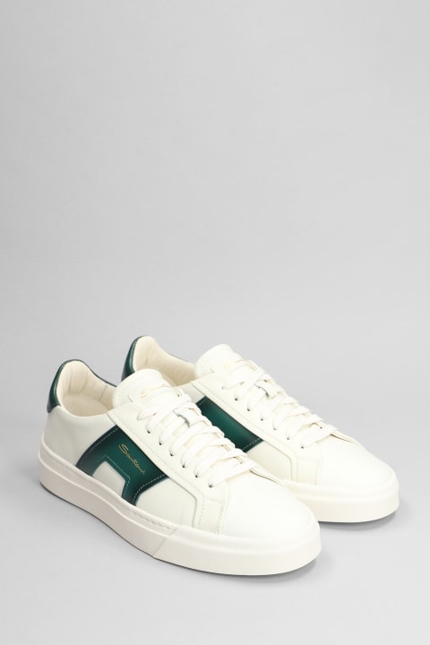 Santoni for Men Santoni Dbs2 Sneakers In White Leather Santoni