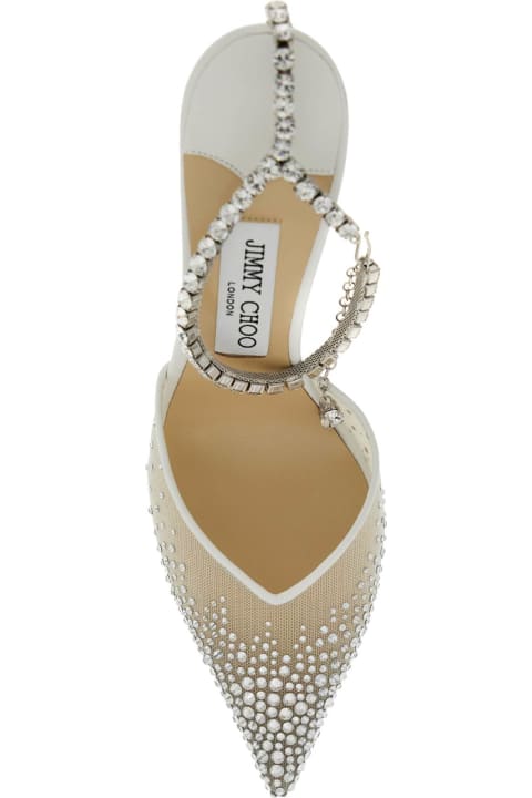 Jimmy Choo Shoes for Women Jimmy Choo Saeda 100 Pumps With Crystals