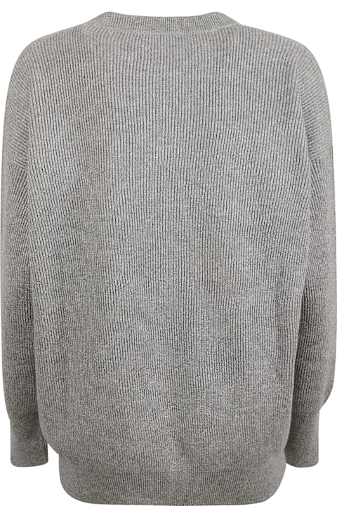 Fabiana Filippi for Women Fabiana Filippi Rib Trim Plain Knit Oversized Sweater