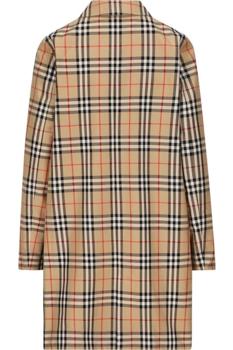 Burberryのボーイズ Burberry Checked Single-breasted Coat