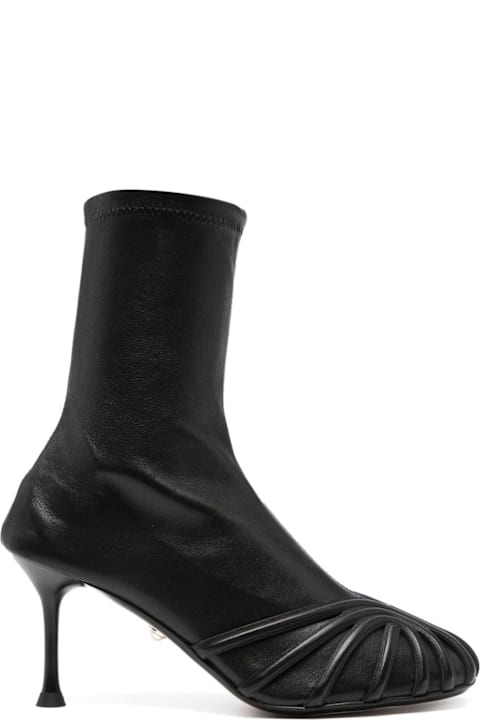 Alevì Shoes for Women Alevì Black Calf Leather Ankle Boots