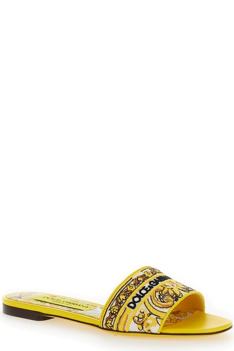 Dolce & Gabbana Sandals for Men Dolce & Gabbana Flat Tris Maiolica Mules