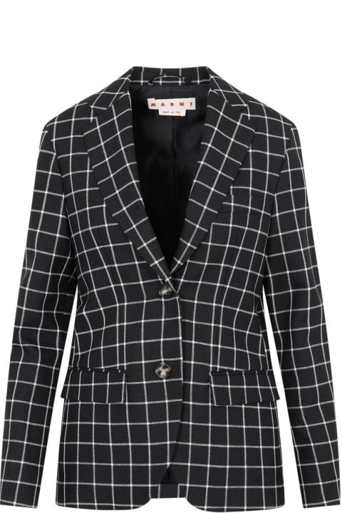 Marni Coats & Jackets for Women Marni Checked Long-sleeved Jacket