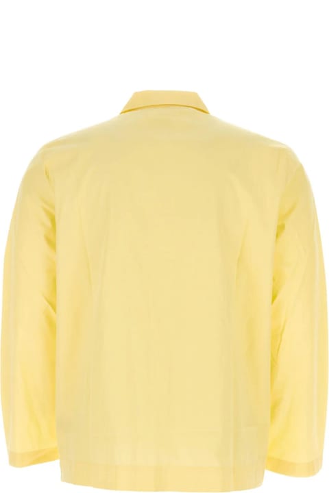 Tekla Topwear for Women Tekla Yellow Cotton Pyjama Shirt