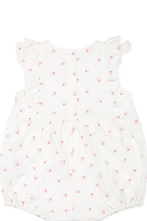 Givenchy Bodysuits & Sets for Women Givenchy White Romper For Baby Girl With 4g Pattern