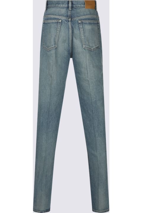 Saint Laurent الجينز لـ السيدات Saint Laurent Blue Cotton Jeans