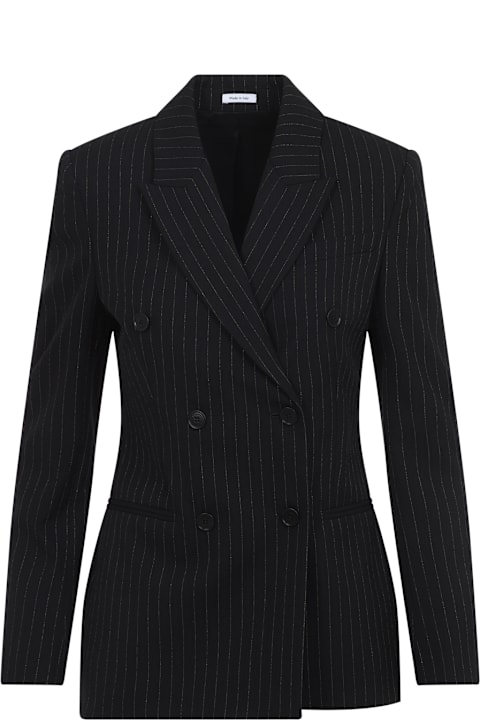 Alexander McQueen Pinstripe Lurex Tailoring Jacket